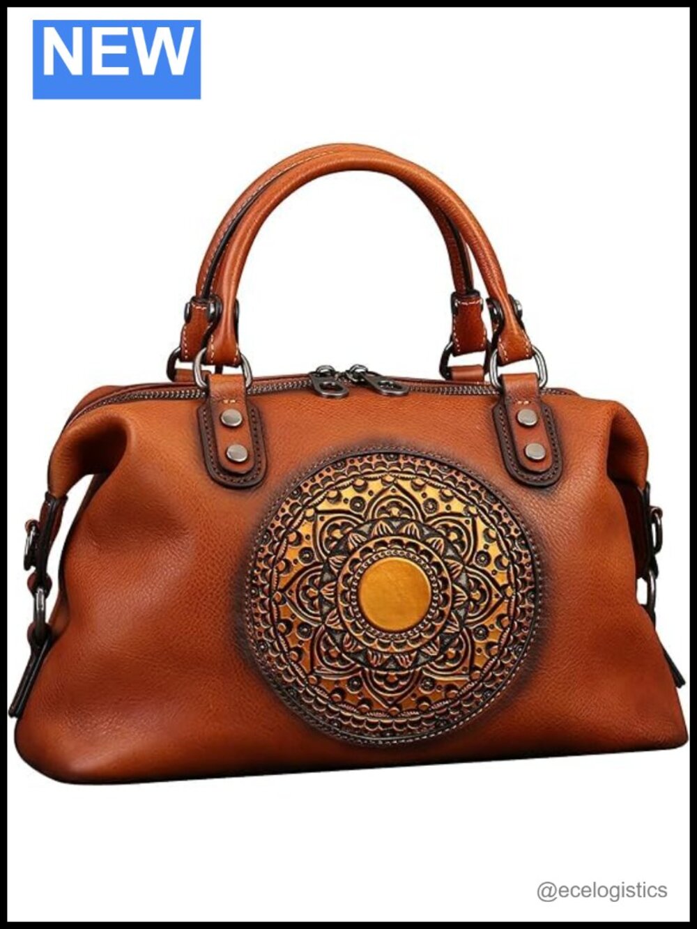 Genuine Leather Top Handle Tote Satchel Crossbody Bag for Women Adjustable Strap